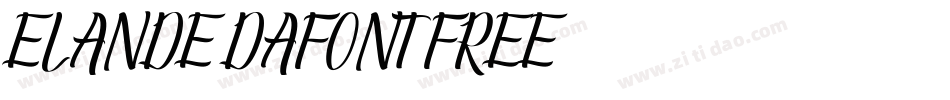 ELANDE DAFONT FREE字体转换
